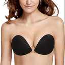 2 Pack Invisible Sticky Adhesive Bra Tape Strapless Reusable Push Up Backless Hair Bands Nipple Covers Seamless Stick On Bra (S)