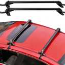 KOCASO 43" Universal Roof Rack Crossbars, Aluminum with Anti-Theft Lock. Adjustable for Cars Without Side Rails. Fits Bike, Kayak, Luggage. 165LBS Capacity, Black