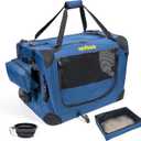 Soft Pet Carrier & Dog Carrier with Travel Litter Box & Collapsible Bowl 24x17x17  Large Cat Carrier & Small Dog Crate for Car, Vet Visits, Home & Traveling