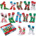 JOYIN 12 Pairs Christmas Socks for Women, Men with Box Christmas Presents for Teens, Women and Men as Holiday Presents