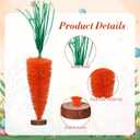 2 x DoubleFill 12 Pcs Easter Carrot Decoration 10.6" 7.5" 3.5" Artificial Fake Carrots Tabletop Multisize Spring Easter Bunny Ornament for Basket Filler Hunting Party Tree Farmhouse Fireplace DIY(Base)