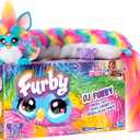 FURBY DJ Interactive Toy, Super Snuggly Rainbow Electronic Plush with Music, Lights, Motion, & Games, Speaks English & Furbish, 32in Long, Ages 6+
