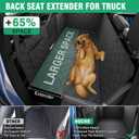 HOCHO Truck Dogs Seat Cover for Back Seat, Upgraded Hard Bottom +65% Space 400LBS Holding Dog Seat Cover Extender for Full Size Truck/SUV F150 Silverado RAM1500 GMC Tundra Titan