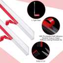 Newtay 2 Pcs Long Clear Vinyl L-Type Seal Strip with Pre-Applied Self Adhesive Shower Threshold Water Dam Barrier Bathroom Glass Door Seal Strip for Gap Frameless Shower Door