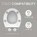 Swiss Madison Ryse 3" Raised Round Soft Close ADA Compliant Toilet Seat in Glossy White