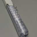 rabbitgoo Window Privacy Film, Frosted Glass Privacy Film, Window Frosting Cling for Glass, Non Adhesive Static Cling Front Door Covring, Anti-UV Reeded Blinds Sticker, Striped Pattern, 17.5" x 78.7"