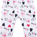 Baby Boys Girls Mommy Is My Valentine Outfit Set Heart Long Sleeve Pants Set (3-6 Months, Red)