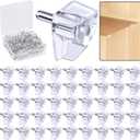 3 Millimeters or 1/8 Inch Shelf Support PegSupport Cabinet Shelf PinsClear Plastic Replacement Peg Cabinet Shelf Supports Pins Shelf Holder Locking Pins (50 Pieces)