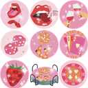 Canrichshop Pink Vintage Diamond Paintings Coasters Kits Set,8 Pieces Retro Funny Drinks Diamond Art Painting Coasters Kit with Holder,5D DIY Full Drill Diamonds Dot for Beginners Gift