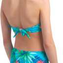 Kanu Surf Girls Mahina UPF 50+ Beach Sport Halter Bikini 2-Piece Swimsuit (Leonie Floral Aqua)