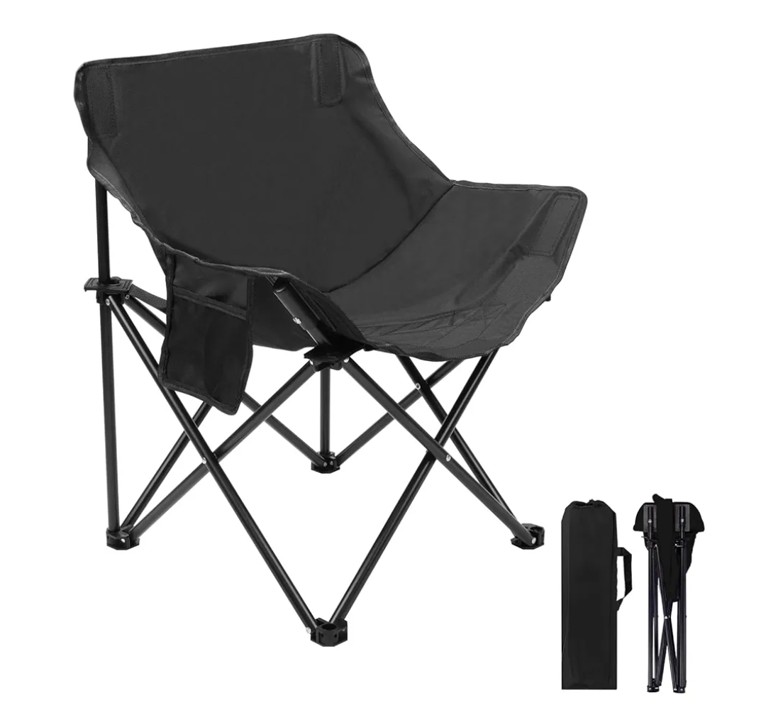 Portable Folding Chair for Sauna, Fast Folding Chair with Carry Bag and Side Pocket Chairs for Adults, Carry Chair for Camping, Tailgates, Beach, and Sports