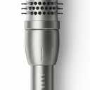 IKV Thermal Brush for Blowout Look, 1.5 Inch Blowout Curling Brush for Hair Straightening, Heated Round Brush with Dual Voltage, 2 in 1 Hair Straightener and Curler, Travel-Friendly Styling Tool