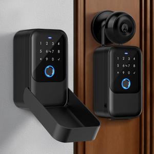 Waterproof Smart Key Lock Box for Outdoor, Works with TTLock App, Wall Mount & Shackle Key Safe for Airbnb, Realtors & Home Sharing