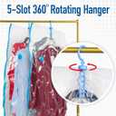 4 Pack Hanging Vacuum Storage Bags for Jackets, Clothes, Suits and Dresses  Vacuum Sealed Compression Bags with Hand Pump  Space Saver Storage Bags for Moving, Travel & Organization (2S & 2L)