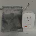 2 Pack European Plug Adapter USB C, TESSAN US to Europe Adapter 4 Outlets 3 USB Charger, Type C International Power Adaptor to Italy Spain France Portugal Iceland Germany, Europe Travel Essentials