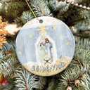 8 x Oh Holy Night Ornament 2025  Gift for Believers, Churchgoers, Christian Christmas Tree Decoration with Baby Jesus, Mary & Joseph  Religious Holiday Keepsake Gift for Family, Friends, Church