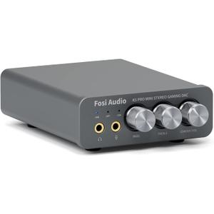 Fosi Audio K5 Pro Gaming DAC Headphone Amplifier Mini Hi-Fi Stereo Digital-to-Analog Audio Converter USB Type C/Optical/Coaxial to RCA/3.5MM AUX for PS5/PC/MAC/Computer