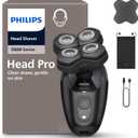 Philips Head Shaver Pro Skull Shaver for Men and Women, 360° Flexing Head & ComfortCut Blades for Clean Shave, Gentle on Skin Wet or Dry Use