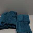 GLAMBURG Ultra Soft 8-Piece Towel Set - 100% Pure Ringspun Cotton, Contains 2 Oversized Bath Towels 27x54, 2 Hand Towels 16x28, 4 Wash Cloths 13x13 - Ideal for Everyday use, Hotel & Spa - Teal