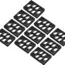 PATIKIL 1/2" Skateboard Riser Pads, 10 Pack PU 3x2 Skateboard Riser Pads Angled Wedge Shock Pads for Skateboard Truck, Black