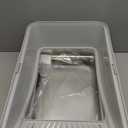 Stainless Steel Litter Box | XXL Deepened 8" Design Enclosed Box with Lid for Big Cats | High Sided, Anti-Urine Leakage | Non-Stick Bottom & Includes Litter Mat & Metal Scoop (Silver Gray)