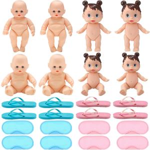 24 Pcs Funny Baby Shower Chancla Toss Game, Throw the Chancla at Naughty Baby Doll, Party Activities for Gender Reveal, Fiesta Decorations(Mixed)