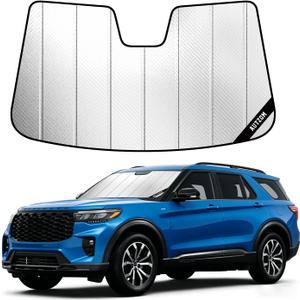 Windshield Sun Shade for Ford Explorer 2020-2024, Custom-fit Sunshade, Keep Vehicle Cool, Protect Dashboard, Foldable Car Window Shades Ford Explorer, Accessories