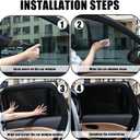 ZATOOTO Car Window Shades Car Window Shade for Baby Transparent Sun Blocker UV & Anti-Glare Protection for Camping, Napping, and Relaxing Auto Covers 2 Pack,15.75 * 13.78 in