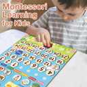 Mondily Interactive Calendar for Kids Ages 3+, Wooden Toddler Calendar, Teaching Seasons, Years, Months, Days of Week, Daily Activity Calendars for Kid Preschool & Homeschool (10 x 14 inches)