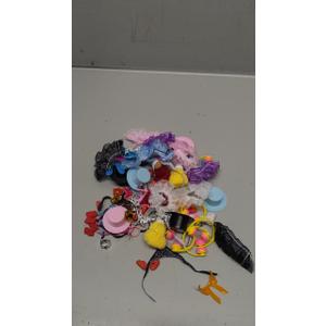 100Pcs Cute Rubber Duck Accessories to wear, Mini DIY Accessories for 2in Rubber Duck Decoration, Various Style - Hats Glasses Earphones Necklaces Crowns Bow Ties