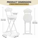Folding Bar Stool,24" Portable High Counter Foldable Stool Chair, 1PCS