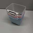 Rikyo 4 Pack Hanging Cup Holders,Trolley Basket Storage,Rolling Cart Accessories,4.75x4 Hanging Holder Storage Containers Hanging Buckets Hanging Bins,Make Up Pencil Holder(4 Colors)