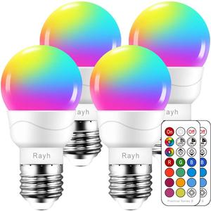 Color Changing Light Bulb, RGB LED Light Bulbs with Remote Control, Dimmable 5W, 500LM, E26 Screw Base Bulbs, Decorative Flood Lights, Mood Light -Timing, 12 Color Choices, Great for Home, Stage, Party
