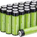 24-Pack Rechargeable AA NiMH Batteries, 2000 mAh, 1.2V, Low Self Discharge, Pre-Charged, Recharge up to 1000x Times