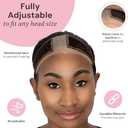 MILANO COLLECTION Wigrip, Premium Lace Wig Band for Women, Fully Adjustable & Reinforced Lace Wig Grip Band by Hairline, Comfortable and Secure Glueless Velvet Headband, Chocolate Brown