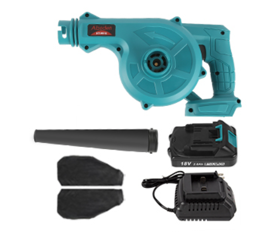 Cordless Leaf Blower & Vacuum, 2-in-1 18V Electric Blower with 2.0Ah Battery & Fast Charger, Portable Handheld for Leaves/Dust/Small Trash, Car/Computer/Corners Cleaning, Lawn & Workshop Use