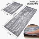Farmhouse Kitchen Rug Sets of 2 Piece Cushioned Comfort Mat for Home & Office Non Slip Rugs and Mats Anti Fatigue Kitchen Mats for Kitchen Floor Comfort Standing Carpet Runner Rugs17.3 47"+17.3" 30"