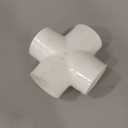 uxcell PVC Pipe Fitting 4 Way Cross Schedule 40 20mm Socket Tee Corner Fittings White