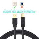 XBOHJOE USB 2.0 Printer Cable 30 FT USB Type A Male to B Male Printer Scanner Cord for HP, Canon, Lexmark, Epson, Dell USB a to b Cable and More (Black 30ft)