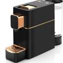 Mini Espresso Coffee Machine for Capsules Compatible with Nespresso OriginalL Machine, Espresso Maker Single Serve, Bestpresso Coffee Capsules Peet's Espresso more (Black)
