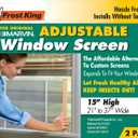 Frost King 2AWS1537 WB Marvin Adjustable Window Screen, 15in High x Fits 21-37in Wide (2 Pack)