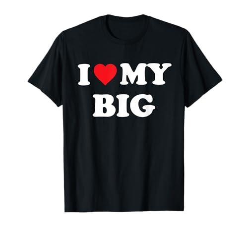 I Heart My Big Funny Matching Little Big Sorority T-Shirt Men's, L