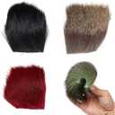 4pcs Fly Tying Northen Bucktail Deer Hair for Trout Salmon Flies Jig Treble Hook Dressing Baitfish Tying Material Brown Pink Black