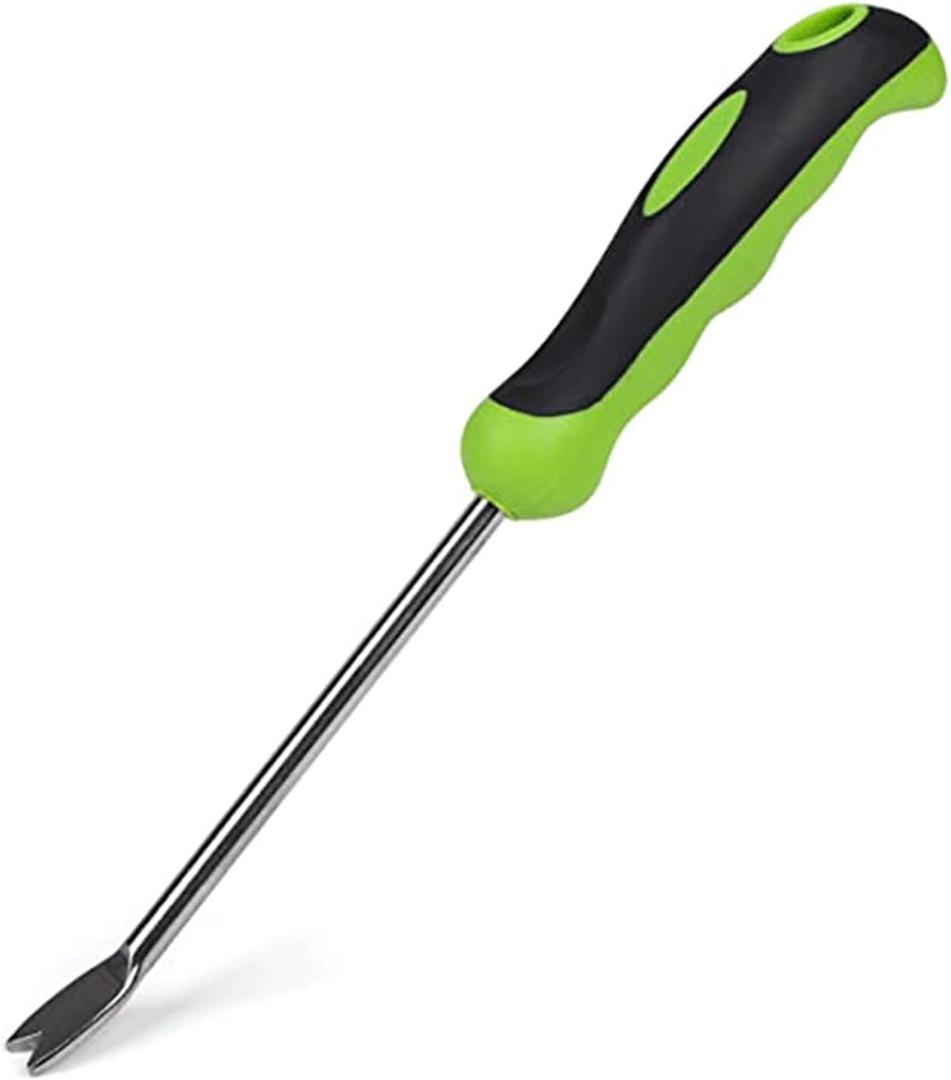 12.99 Inch Garden Hand Weeding Tool with Ergonomic Handle Stainless Steel Farm Transplant Gardening Plant Loosening Root Starter