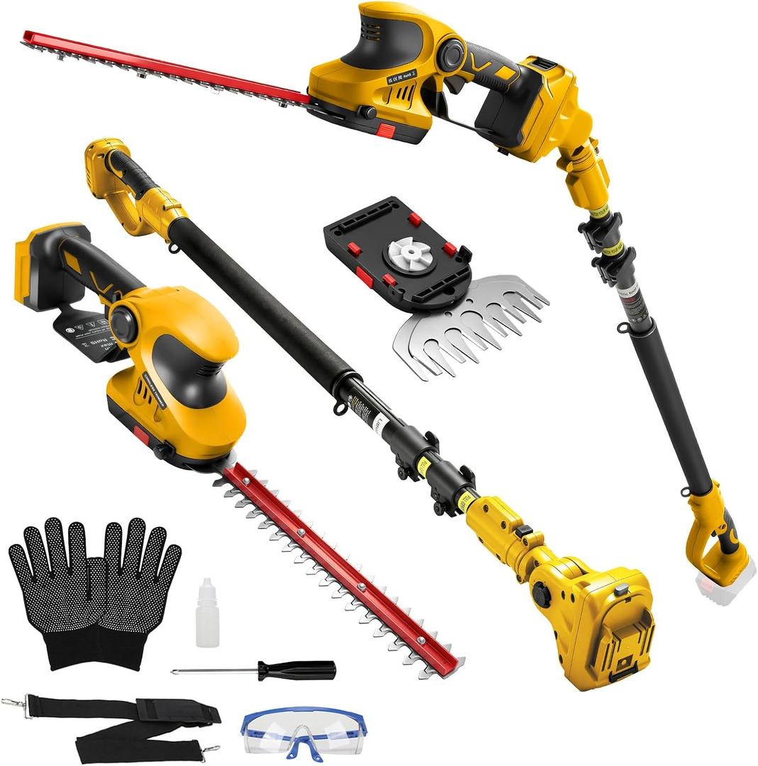 Pole Hedge Trimmer for Dewalt 20V Max Battery, No Battery
