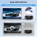 Switch 2 Portable Dock - [5-in-1] TV Docking Station Replacement: 4K@60Hz HDMI, Gigabit LAN, 100W PD Dock Adapter, 25Gbps USB-A, Compact for Nintendo Switch 2 Travel/TV/Charging (Official-Size 1/2)