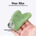 7 x ROSELYNBOUTIQUE Healing Crystal Gua Sha Facial Tools - Guasha Tool for Face Massager Self Care Gifts for Men Women (Jade Green)