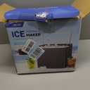Countertop Ice Makers Machine, Portable Ice Machine Producing 9 Ice Cubes Within 6 Mins, Bullet Ice Available in Two Sizes(S/L), Compact Mini Ice Maker Appliance for Home Kitchen Camping (Somber)