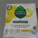 Seventh Generation Dishwasher Detergent Packs Lemon scent 2 Pack for sparkling dishes Dishwasher tabs 45 count