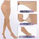 MANZI Run Resistant Control Top Panty Hose Opaque Tights (L)